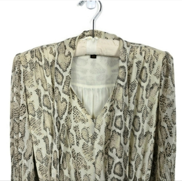 Anthropologie Current Air Olivia Snake Print Pleated Midi Dress XS - Picture 8 of 16